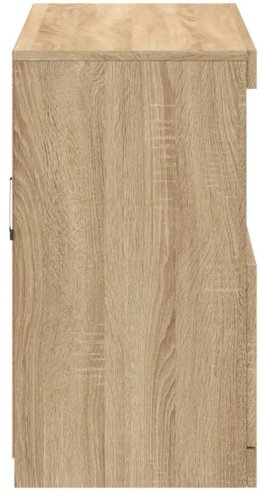 Aparador com luzes LED 81x37x67 cm carvalho sonoma