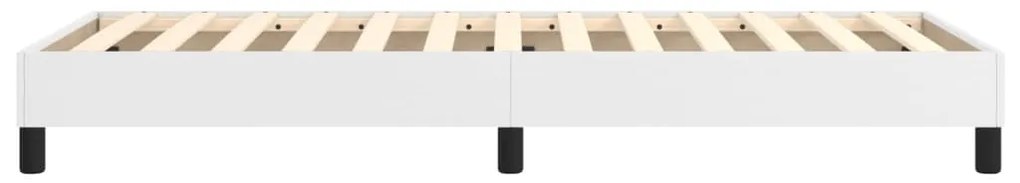Estrutura de cama 90x190 cm couro artificial branco