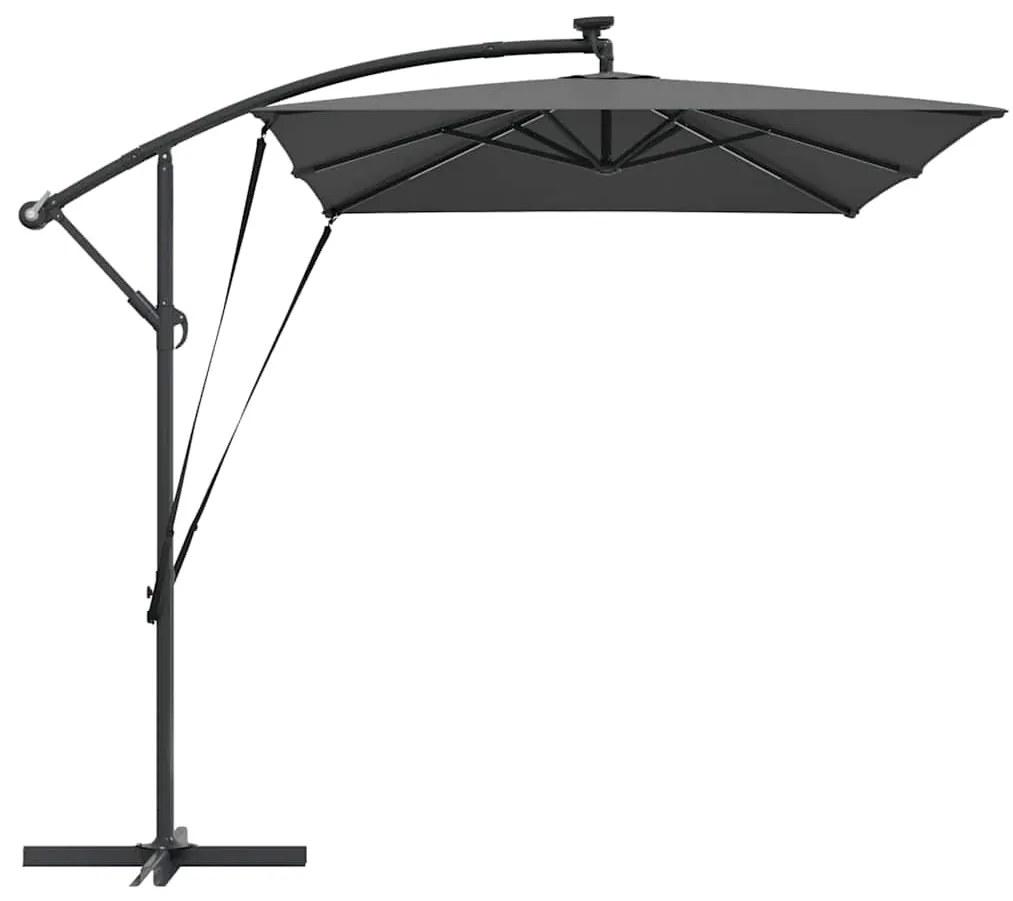 Guarda-sol de Bananeira Cantilever Antracite 294 x 200 x 254 cm