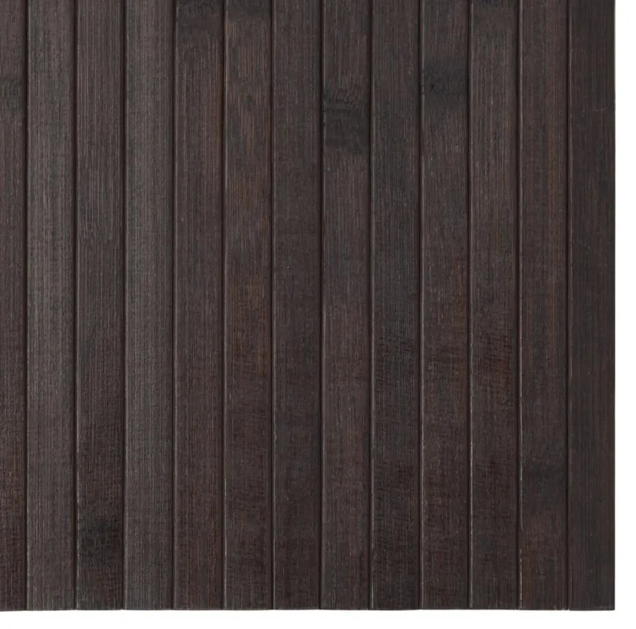 Tapete retangular 70x400 cm bambu castanho-escuro