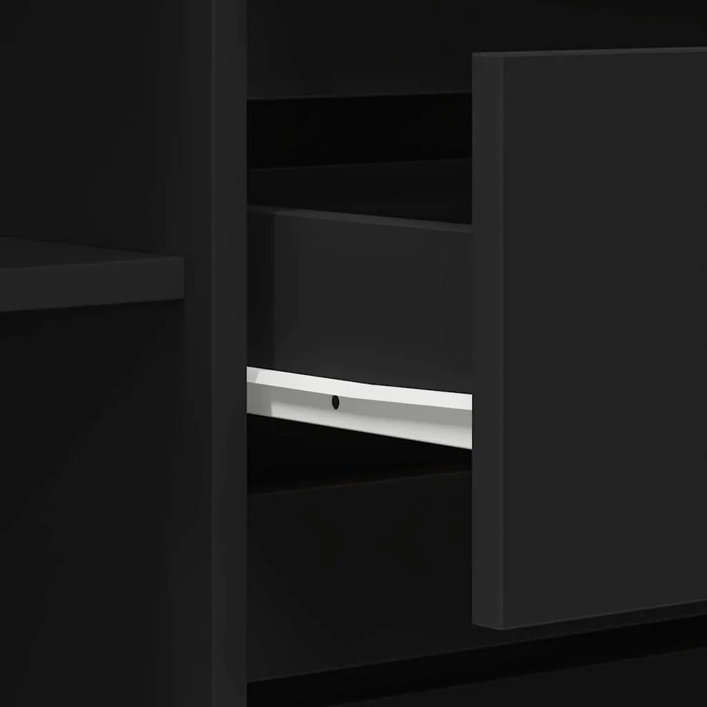 Sideboard Preto 120x41x75 cm Madeira de engenharia
