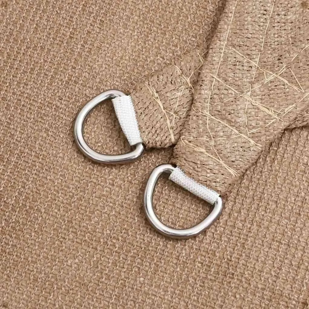 Para-sol estilo vela 160 g/m² 4/5x3 m PEAD cinzento-acastanhado