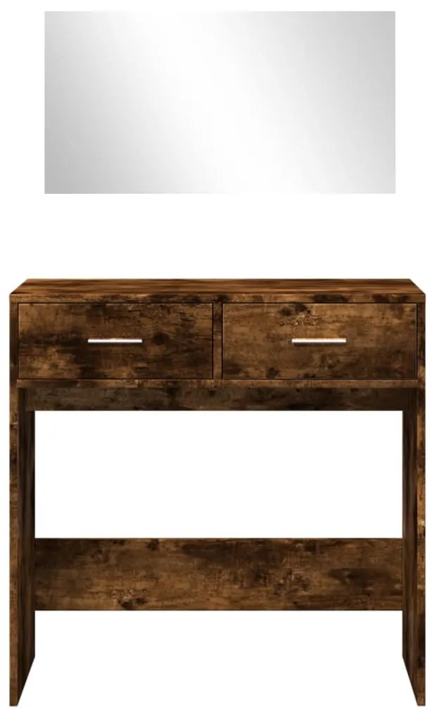 Toucador com espelho 80x39x80 cm cor carvalho fumado