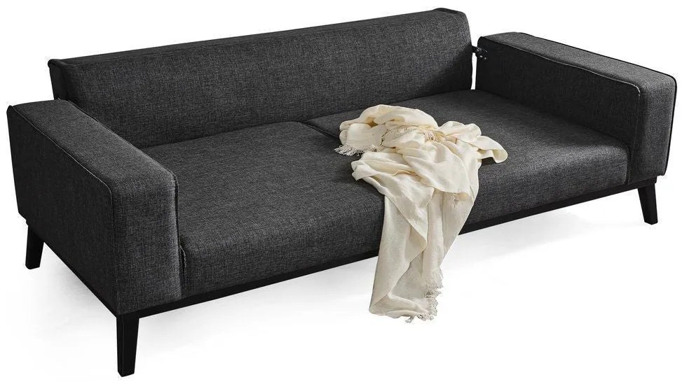 Sofá-cama de 3 Lugares Bali – Antracite – 222 cm x 92 cm x 74 cm