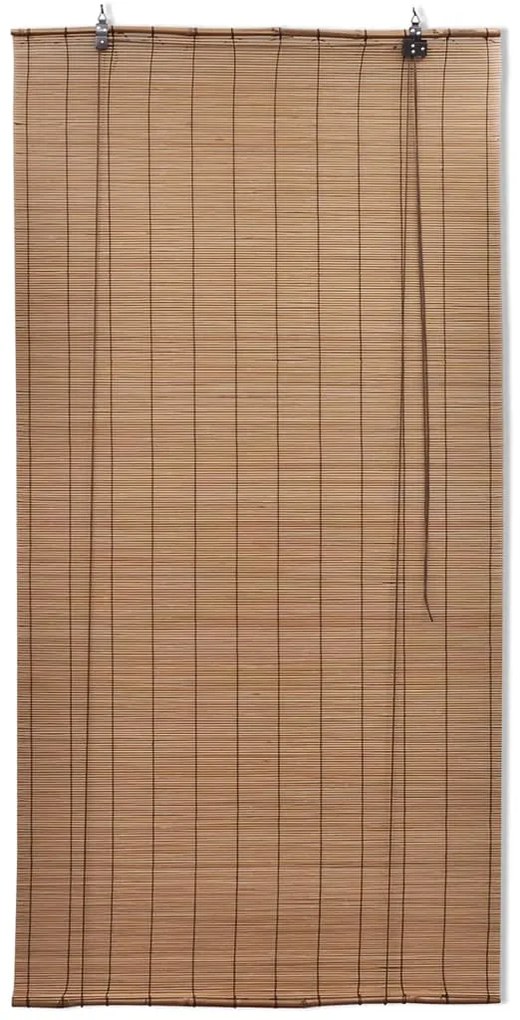 Estore de enrolar 140 x 160 cm bambu castanho