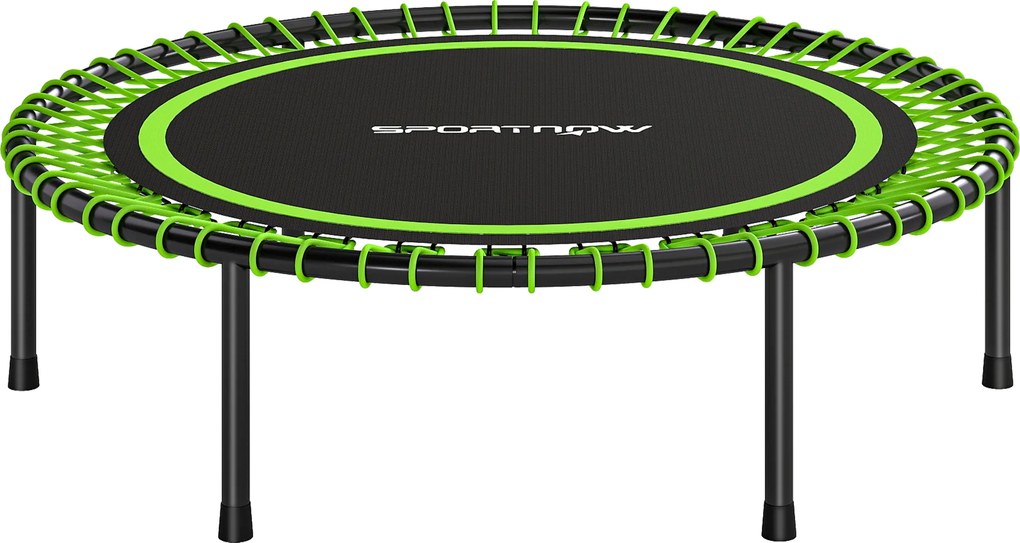 SPORTNOW Trampolim de Fitness Adultos Ø114 cm com Estrutura de Aço Reforçada para Treino de Pernas Corpo Verde e Preto | Aosom Portugal