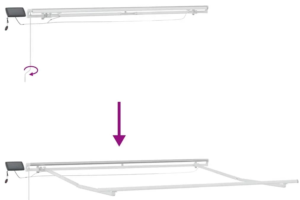 Toldo Cinza Claro Cinzento-claro 300 x 250 cm Cinzento-claro