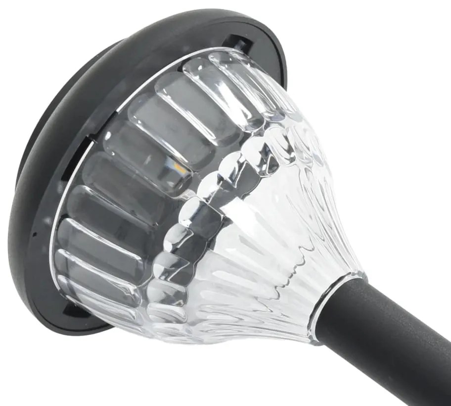 Luzes solares p/ caminhos c/ espigões 4 pcs branco quente e RGB