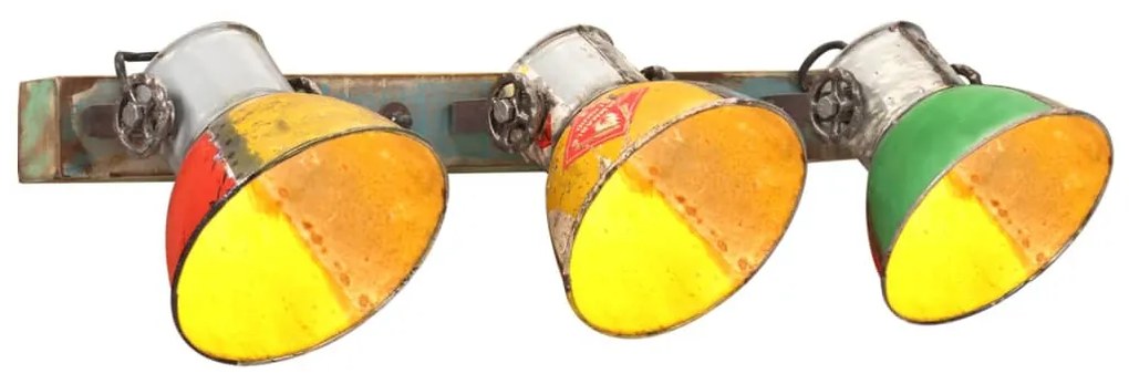 vidaXL Candeeiro de parede industrial 65x25 cm E27 multicor