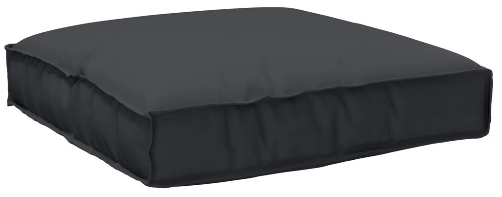 Almofada Pallet para Assento Preto 80x80x12 cm Tecido Oxford