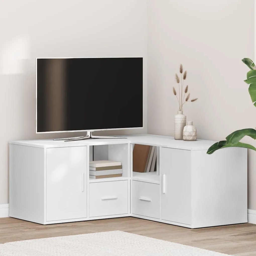 vidaXL Armário de canto 160x40x45 cm derivados de madeira branco