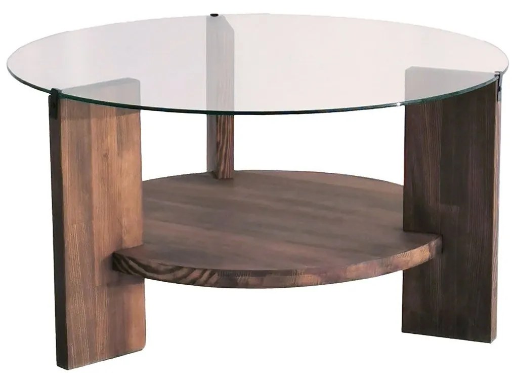 Mesa de Café Mahal – Cor de Noz – 75 cm x 40 cm x 75 cm