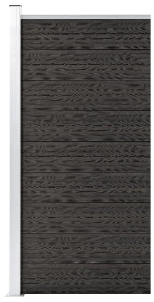 vidaXL Painel de cerca 95x186 cm WPC cinzento