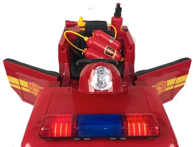 Camião de bombeiros Carro elétrico para crianças 12v, módulo de música Vermelho