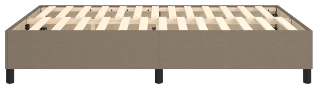 Cama sem colchão 140x190 cm tecido castanho-acinzentado