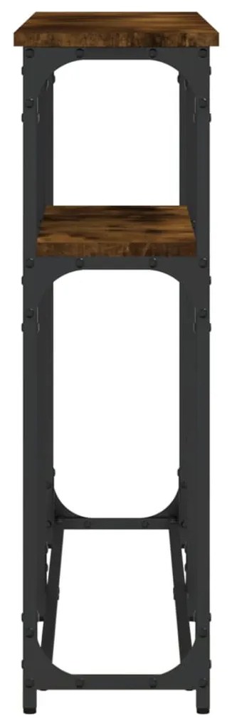 Mesa consola 145x22,5x75cm derivados de madeira carvalho fumado