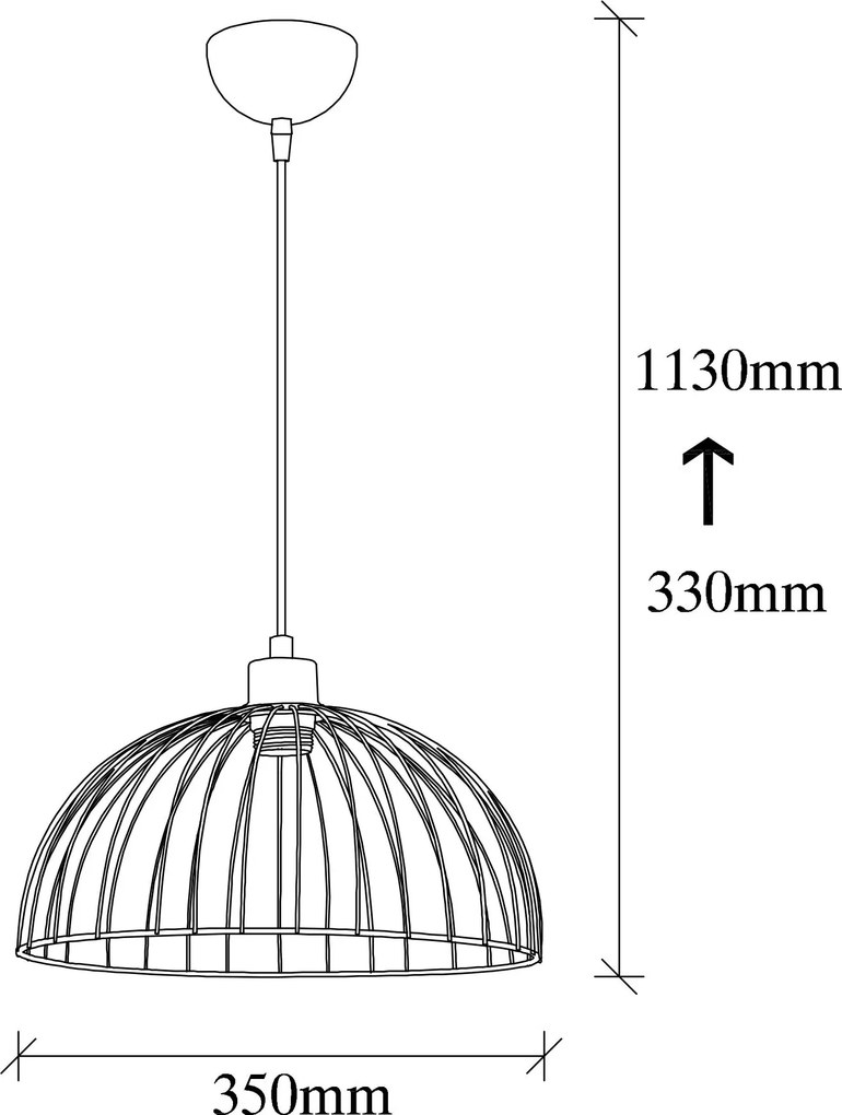 Candeeiro Suspenso Beybisi – Vintage – 35 x 35 cm