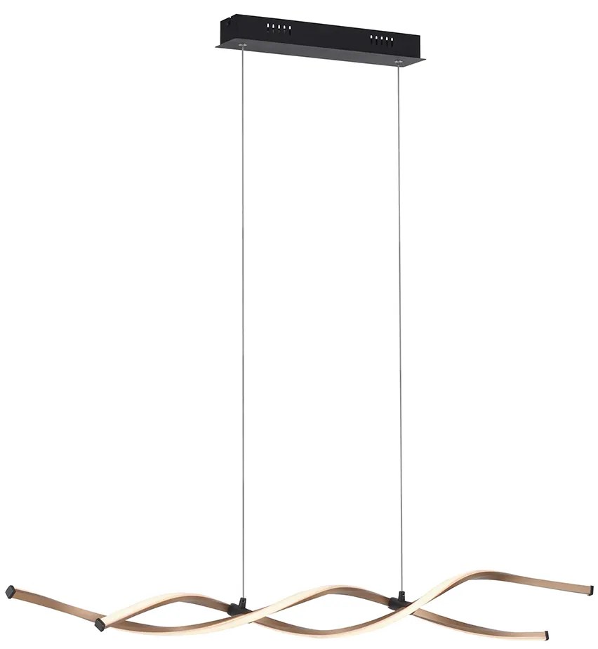 Candeeiro de suspensão design dourado com LED regulável - Zina Design