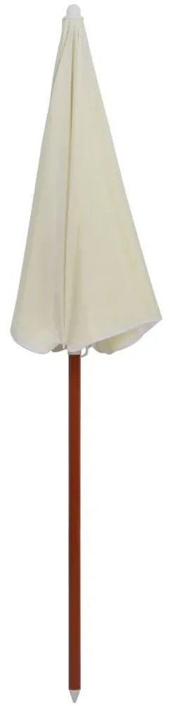 Guarda-sol de jardim com poste de aço 180 cm cor areia