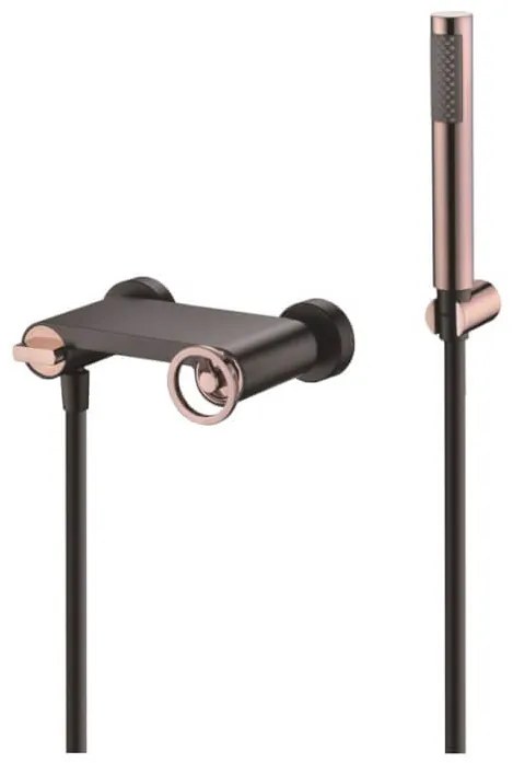 Torneira de duche preto ouro rosa Olimpo