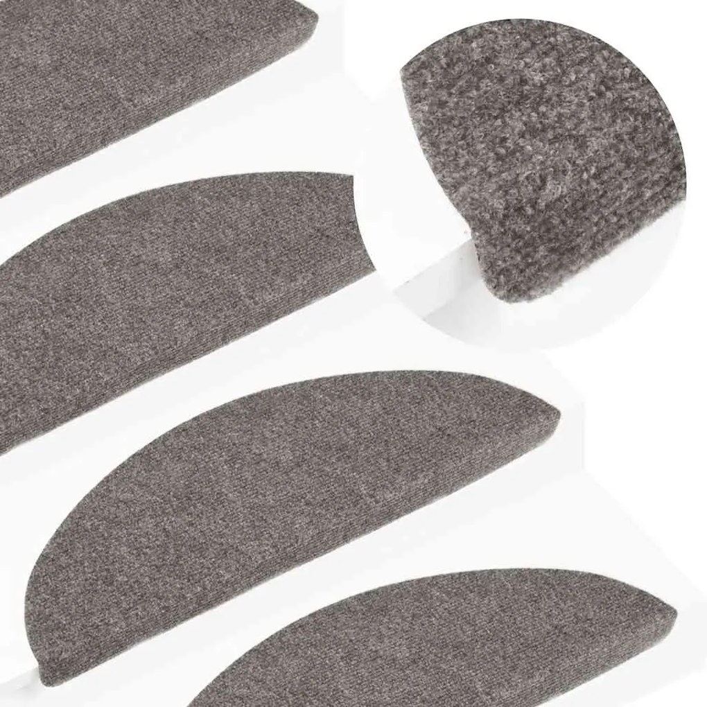 Tapetes de escada adesivos 20 pcs 65x22,5x3,5 cm cinzento
