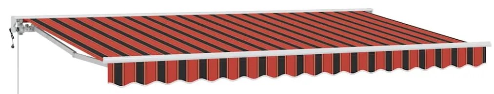 Toldo Retrátil Azul Marinho 350x200 cm Poliéster e Alumínio