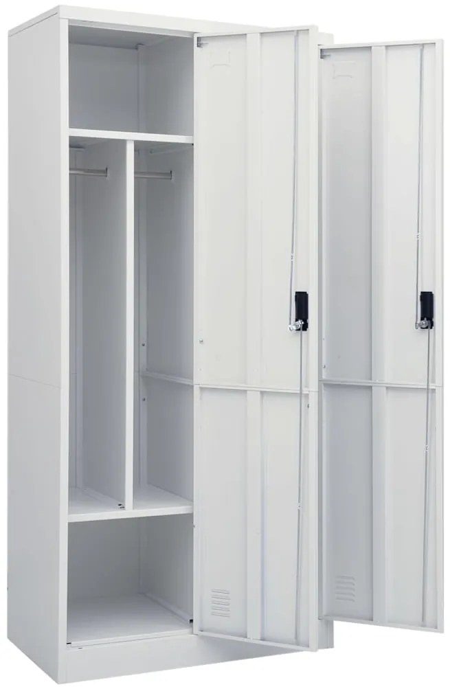 Roupeiro 80x50x180 cm aço cinzento-claro