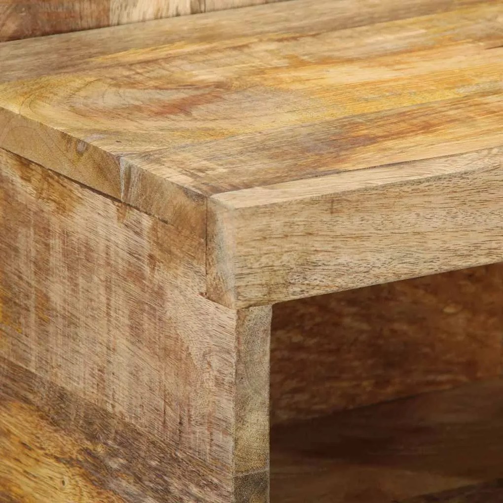 Mesa de cabeceira 50x27x50 cm madeira maciça manga áspera