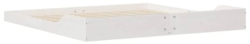 Estrutura da Cama Branco 180 x 220 cm Madeira de pinho maciça