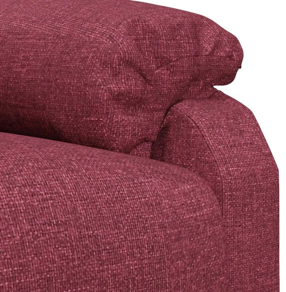 Poltrona reclinável tecido vermelho tinto