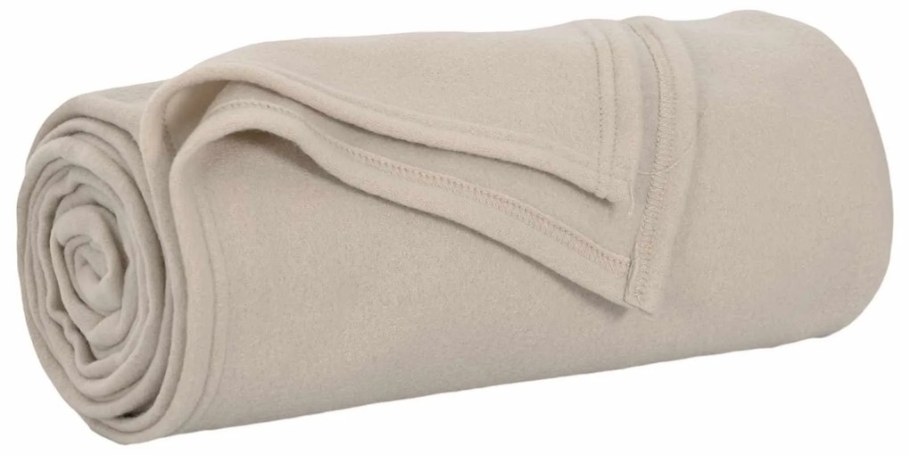 vidaXL Cobertor Bege 240 x 220 cm Lã