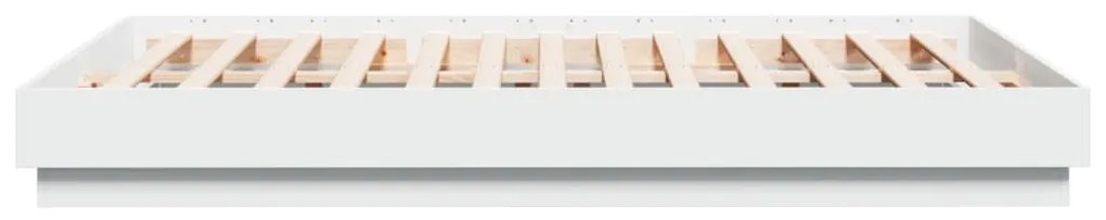 Estrutura de cama 150x200 cm derivados de madeira branco