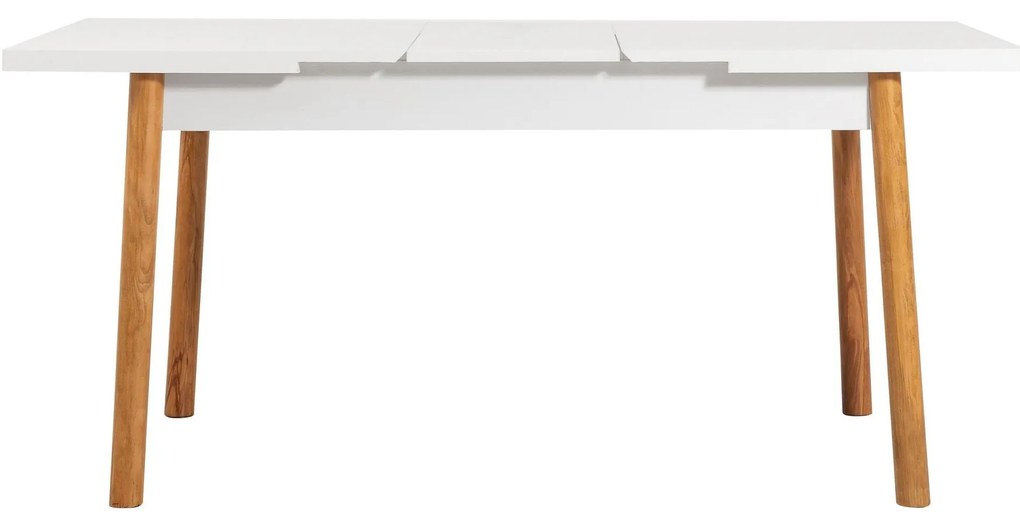 Mesa de Jantar Extensível Santiago – Pinho Atlântico Branco – 120/153