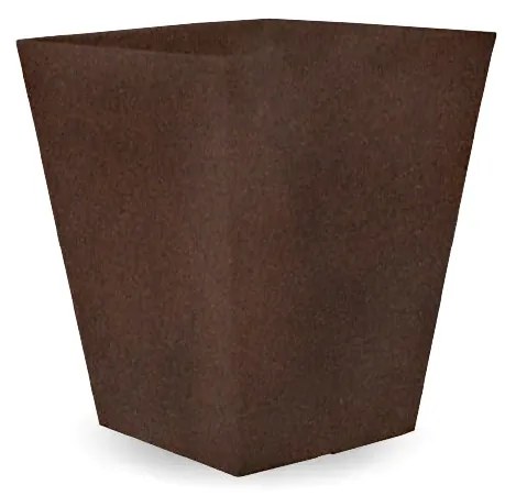 Vaso de flores colorido quadrado Polietileno CASA, JARDIM, RESTAURANTE, BAR  CALENDULA 50 RUSTIC (52x52x63 cm) - Castanho