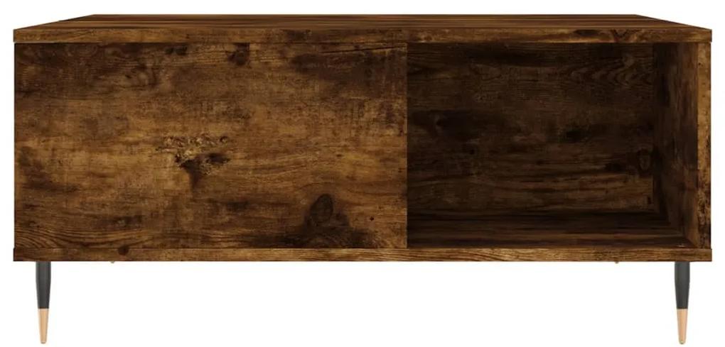 Mesa de centro 80x80x36,5 cm derivados madeira carvalho fumado