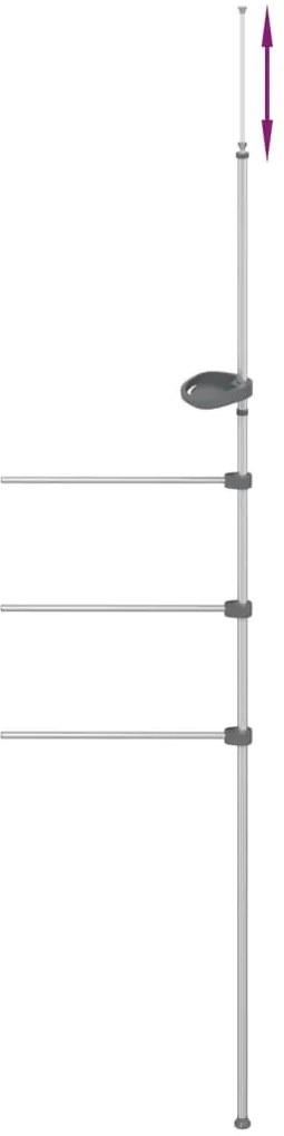 Varão para toalhas 47x280 cm alumínio