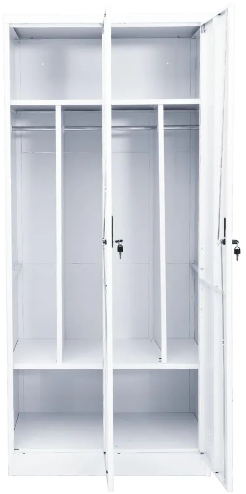 Roupeiro 80x50x180 cm aço branco