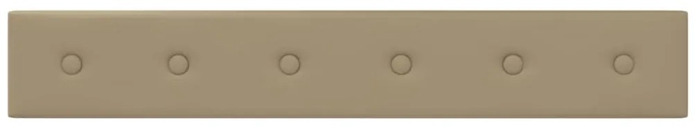 Painel parede 12pcs 90x15 cm couro artificial 1,62m² cappuccino