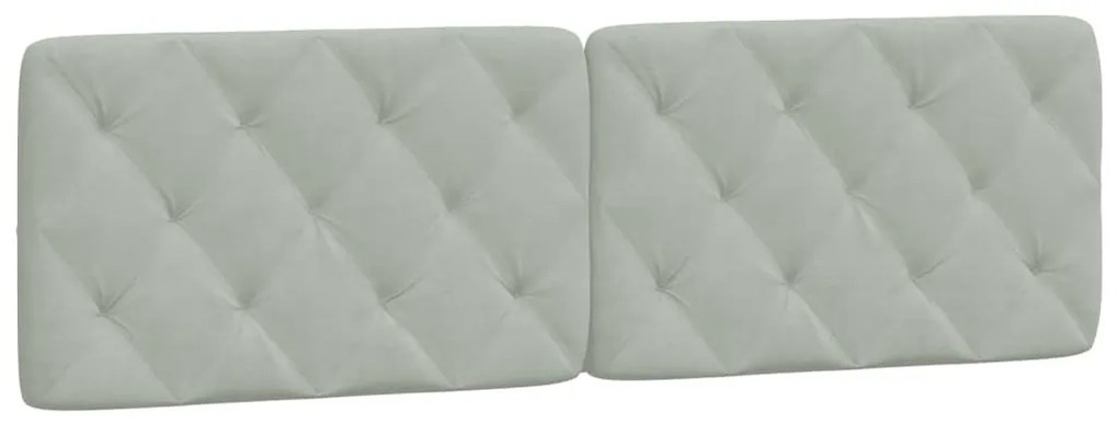 Cama com colchão 160x200 cm veludo cinzento-claro