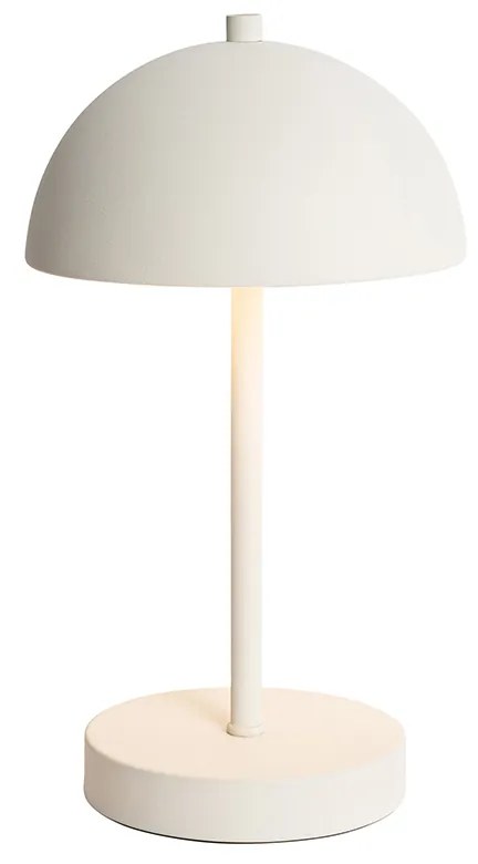 LED Candeeiro de mesa de exterior branco recarregável com dimmer de 3 níveis - Keira Moderno
