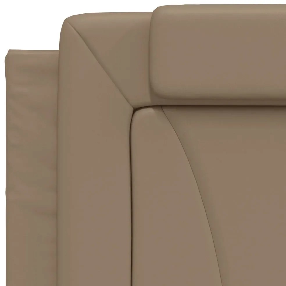 Cama com colchão 180x200 cm couro artificial cappuccino