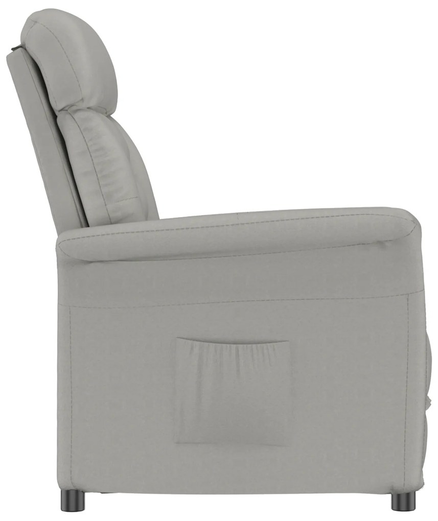 vidaXL Poltrona Reclável Cinza Claro