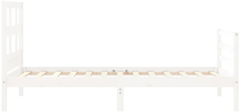 Estrutura de cama com cabeceira 90x200 cm madeira maciça