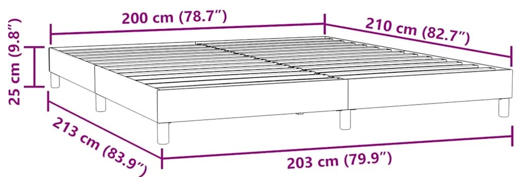 Estrutura de cama sem colchão 200x210 cm veludo azul-escuro