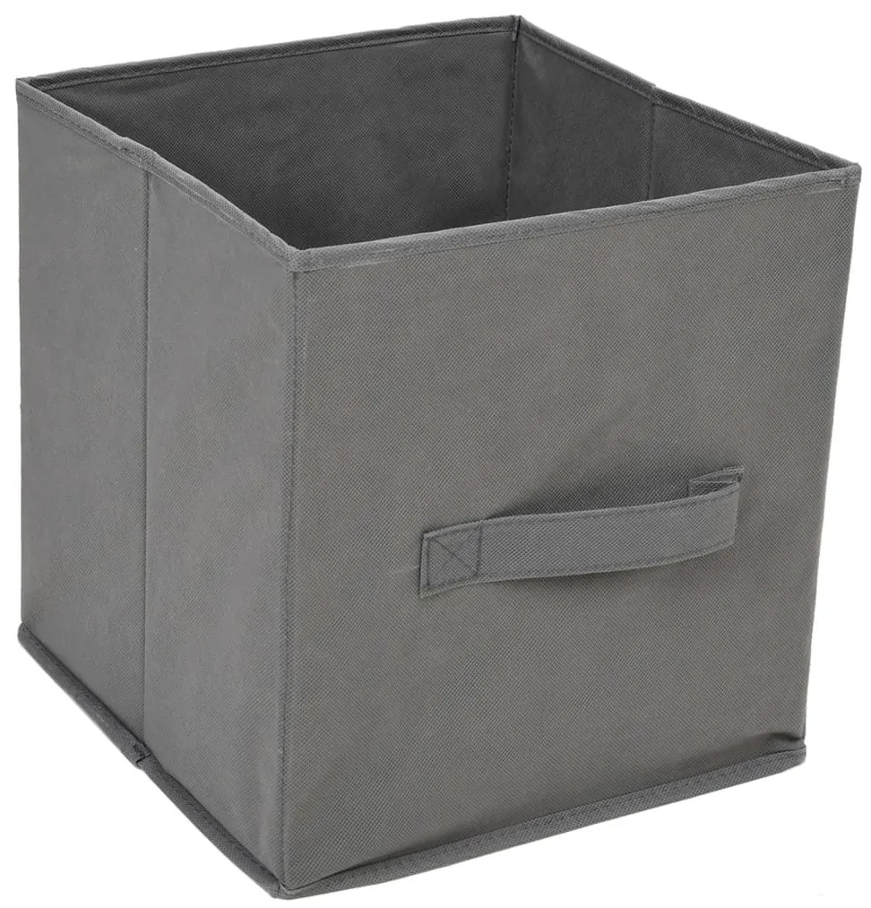 Armário de arrumação c/ 3 gavetas tecido 34x34x101 cm aço cinza