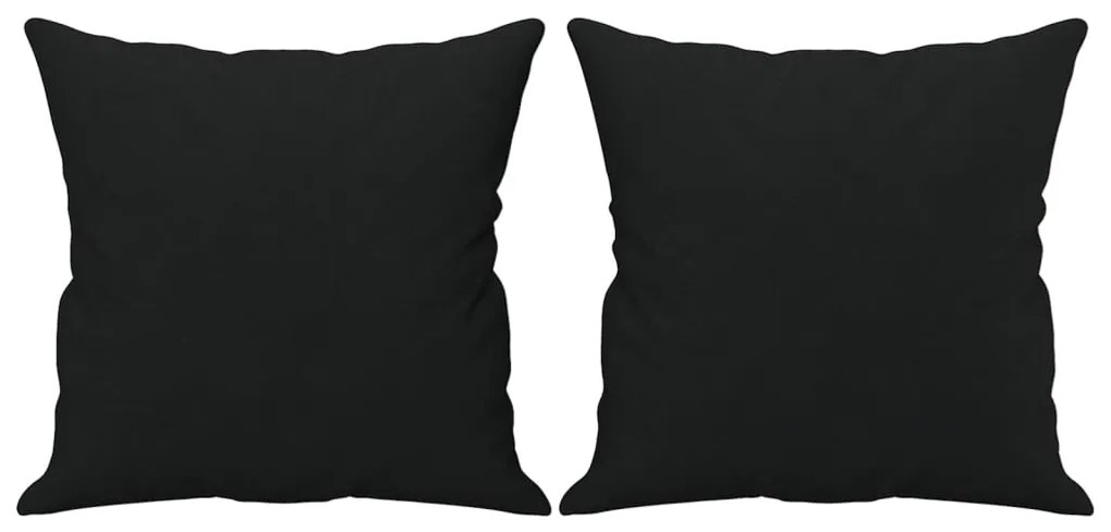 Sofá 2 lugares c/ almofadas 120 cm microfibra preto