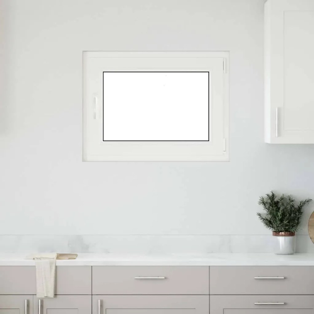 vidaXL Janela de porão "RISOR" 80x50 cm oscilobatente DIN direita branca