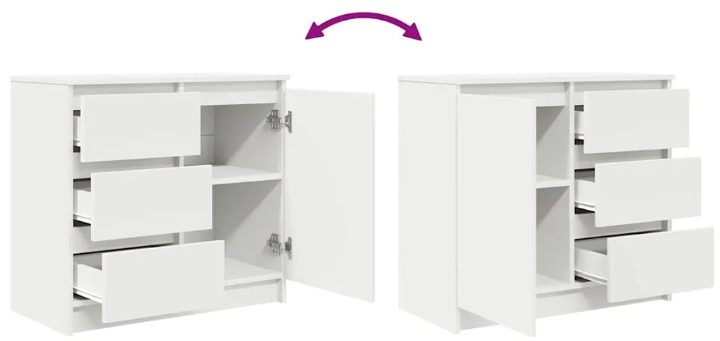 Aparador c/ gaveta 71x35x65 cm derivados de madeira branco