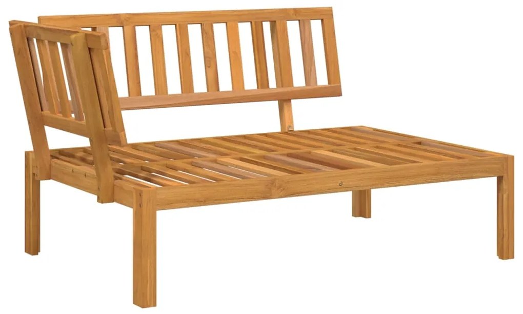 5 pcs móveis de paletes p/ jardim com almofadões acácia maciça