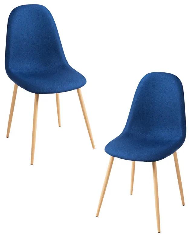 Pack 2 Cadeiras Teok Tecido - Azul